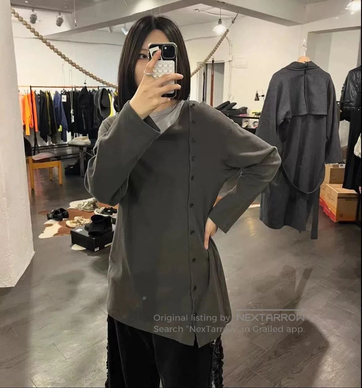Yohji Yamamoto Yohji Yamamoto Long Sleeve Top. Size US L / EU 52-54 / 3 - 7 Thumbnail