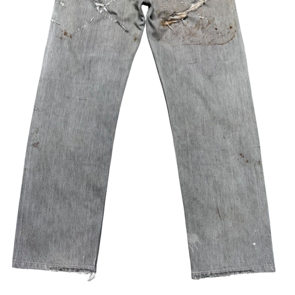 Levi's Vintage Levis 501 Rusty Thashed Jeans Faded Black Size US 33 - 16 Thumbnail