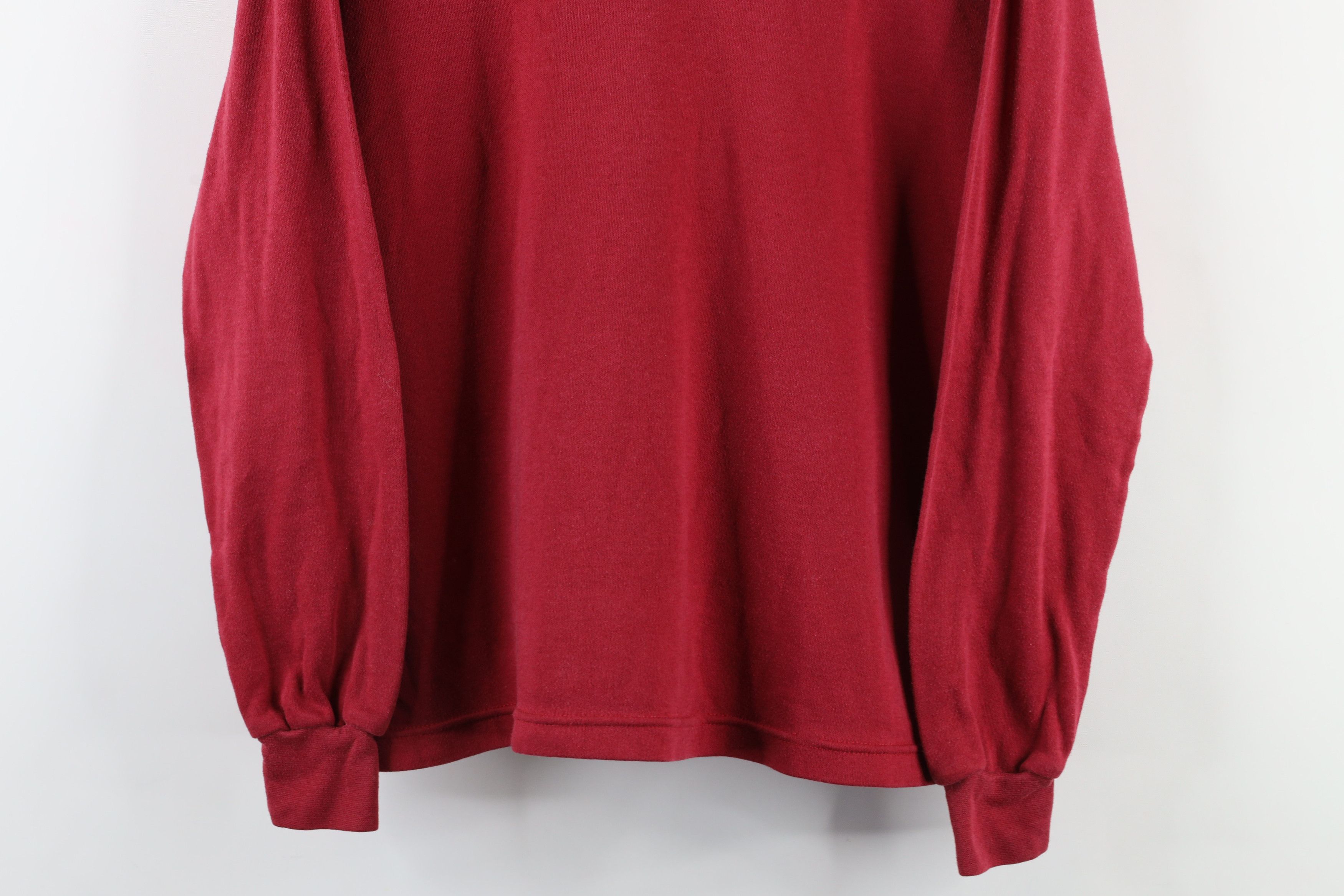 Vintage Vintage 90s Streetwear Long Sleeve Turtleneck T-Shirt Red Size L / US 10 / IT 46 - 3 Thumbnail