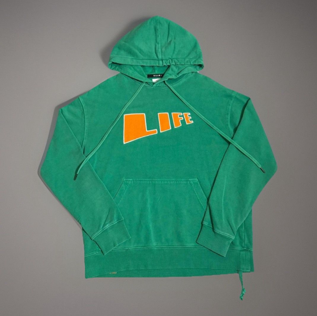 Ksubi Ksubi LIFE Drawstring Hoodie-Green w/Orange - Rare - Size S Size US S / EU 44-46 / 1 - 1 Thumbnail