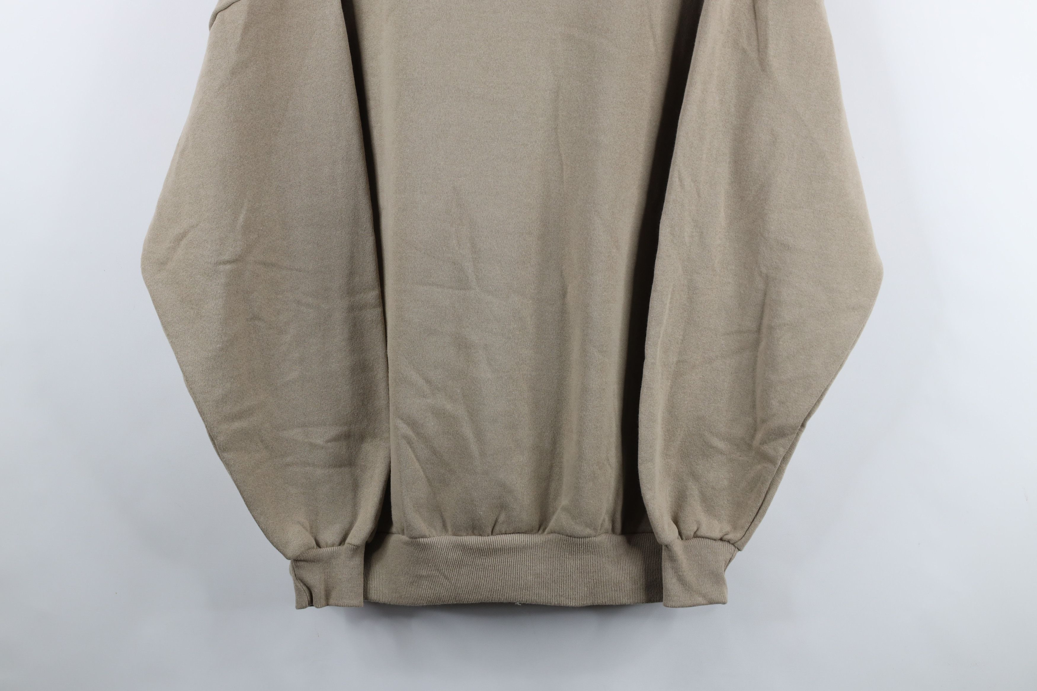 Vintage Vintage 90s Streetwear Crewneck Sweatshirt Beige Khaki USA Size US XL / EU 56 / 4 - 3 Thumbnail