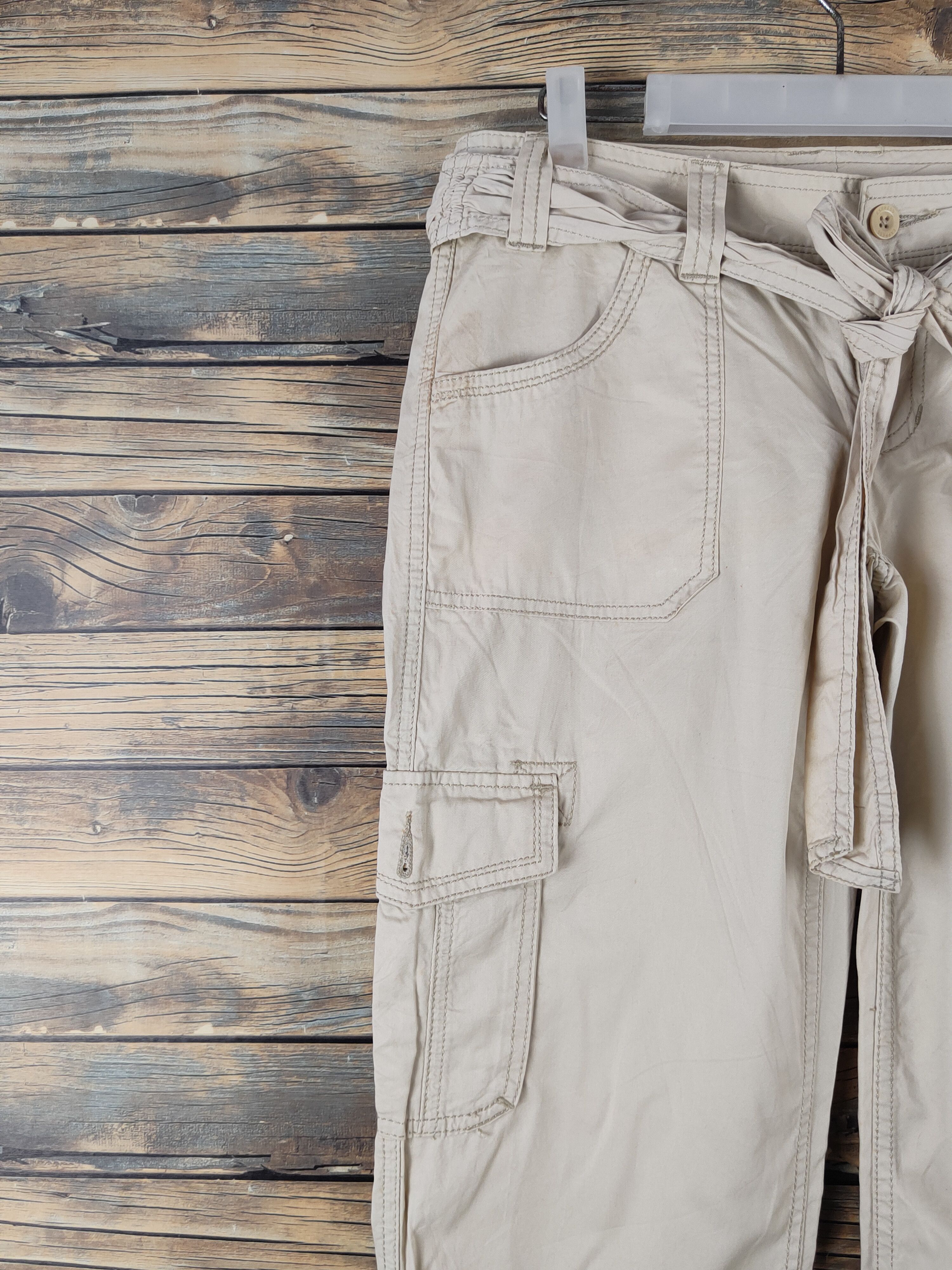 Japanese Brand DL Express Ivory Multipocket Tactical Cargo Pants #1344 Size 28" / US 6 / IT 42 - 3 Thumbnail