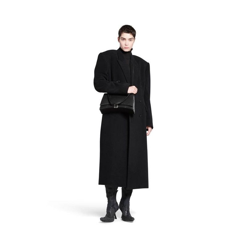 Balenciaga o1tr1nto0226 Size: OS / Hourglass Hinge Medium Handbag Black Size ONE SIZE - 3 Thumbnail