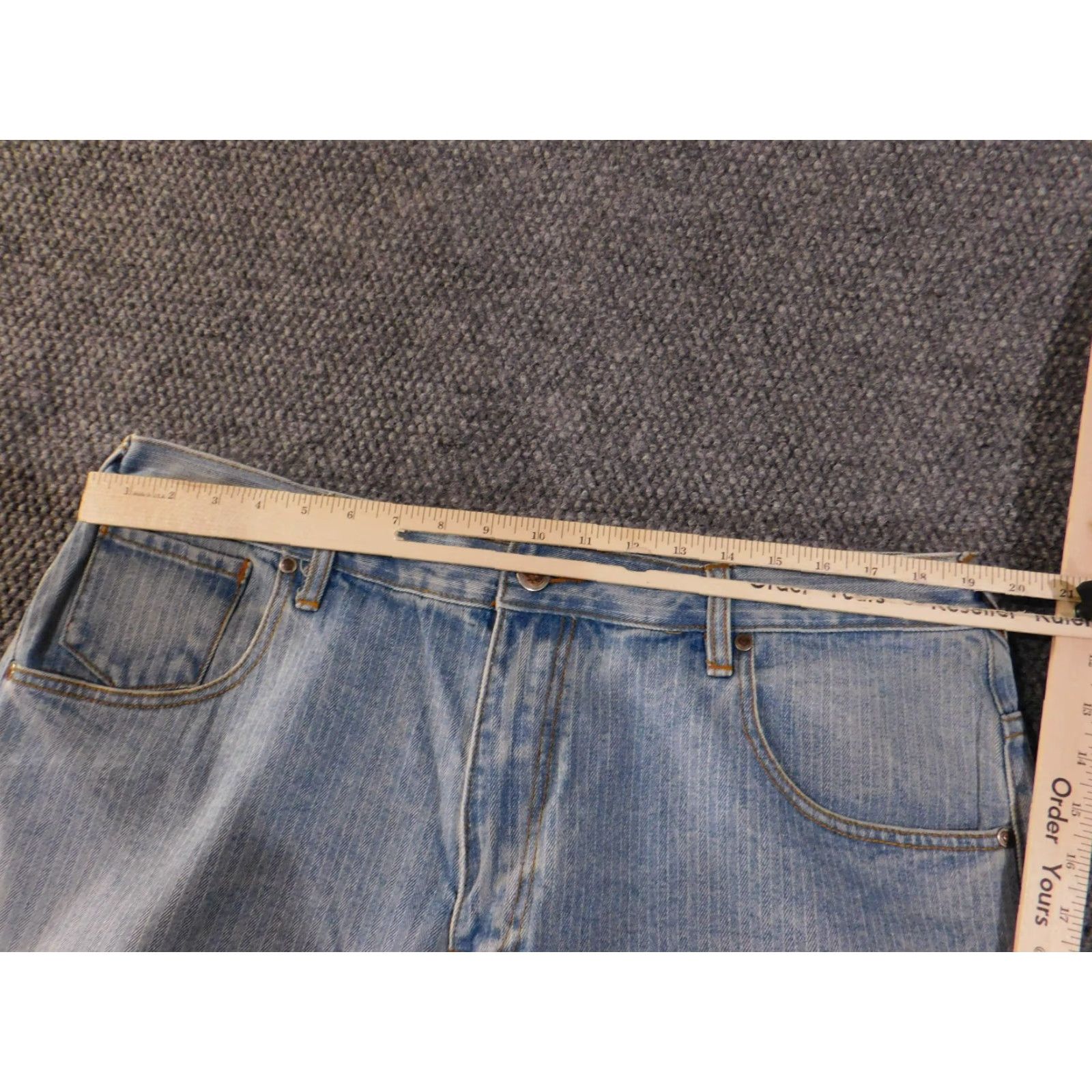 Phat Farm Phat Farm Jeans Mens 40x32 Light Blue Denim Vintage Streetwear Shirt Size US 40 / EU 56 - 5 Thumbnail