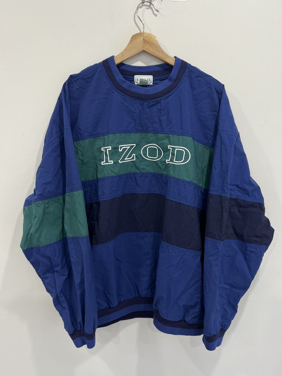 Izod Vintage Izod Spellout Pullover windbrraker jacket lacoste Size US XL / EU 56 / 4 - 1 Thumbnail