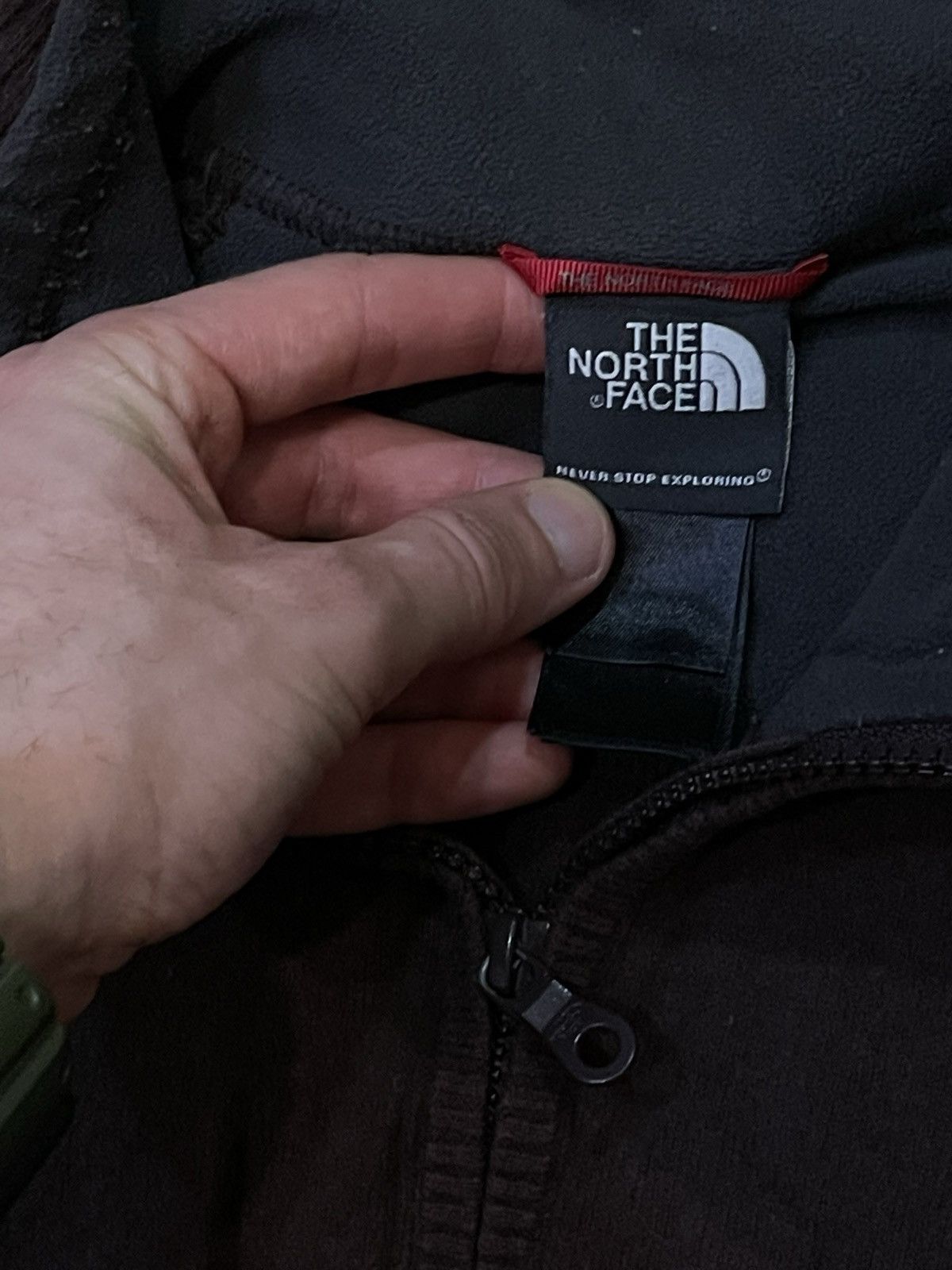 The North Face Vintage The North Face Brown Y2K Zip Knit Fleece Sweater Size US L / EU 52-54 / 3 - 3 Thumbnail