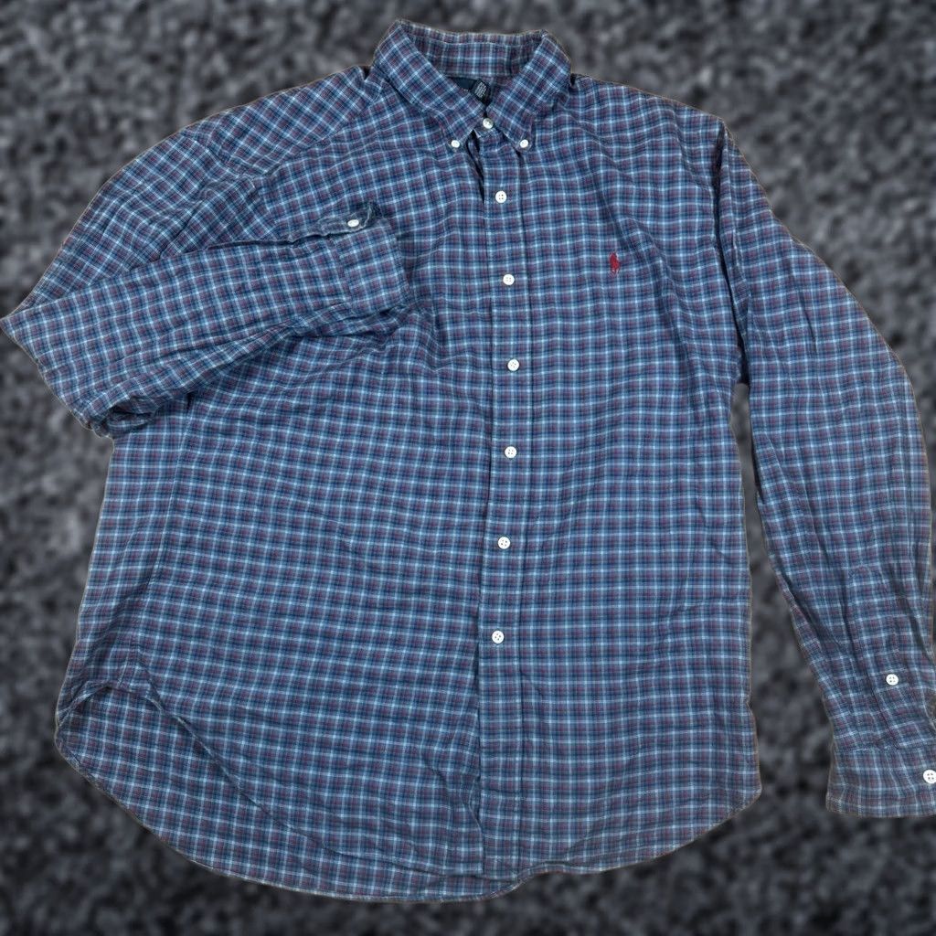 Polo Ralph Lauren Polo Ralph Lauren Button-Up Shirt Mens XL Classic Fit Gingham Check Green Red Pony Sleeve Long Sleeve Button Multicolor Men’s XL Size US XL / EU 56 / 4 - 1 Thumbnail