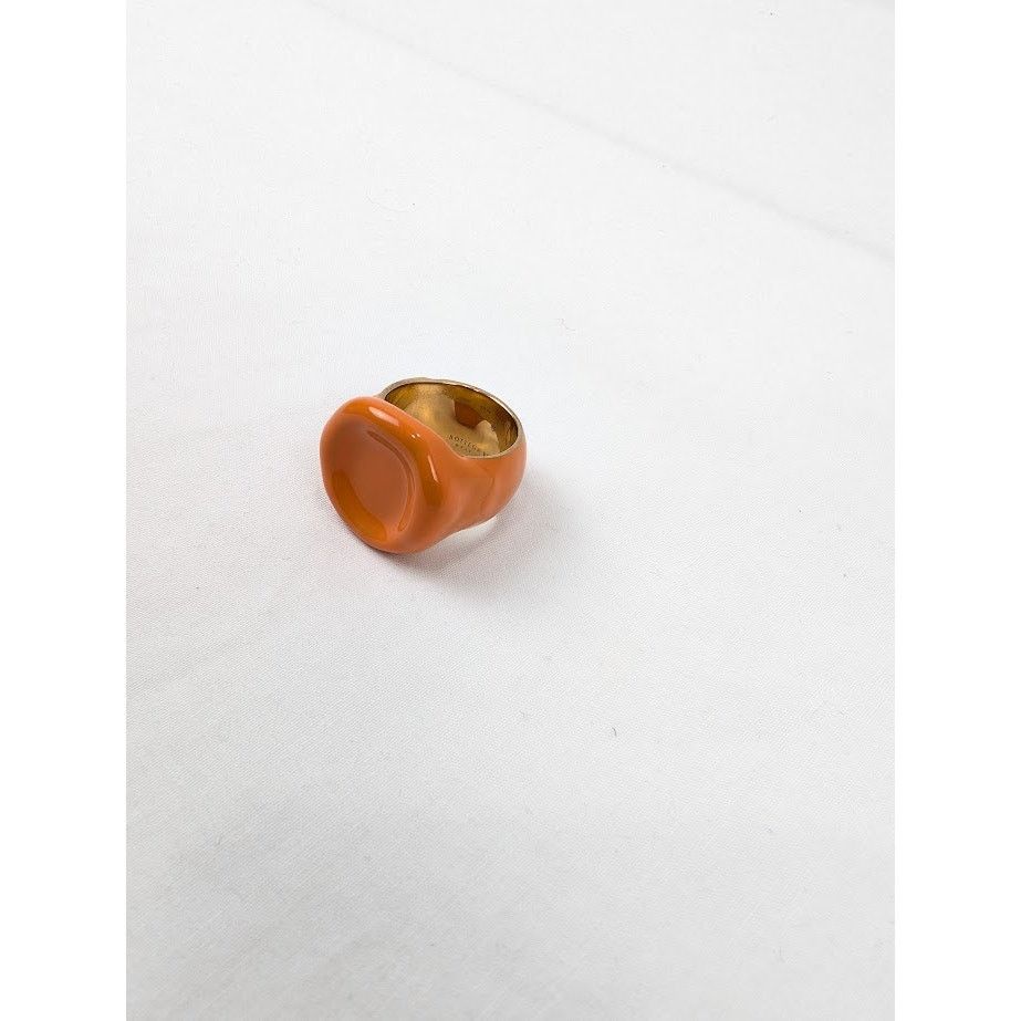 Bottega Veneta o1rshd1 Q:2 / Size: 19 / Sterling Gold Ring In Tangerine Size ONE SIZE - 3 Thumbnail
