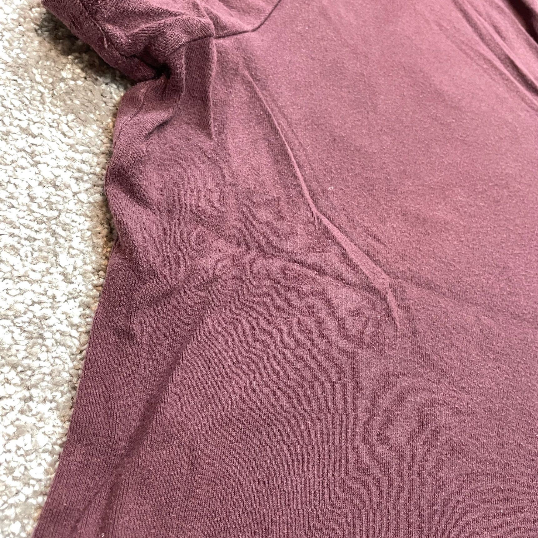 Vintage Venezia Womens T Shirt Dark Red Short Sleeve Cotton Split Neck Ladies 20 Size 3XL / US 20-22 - 2 Thumbnail