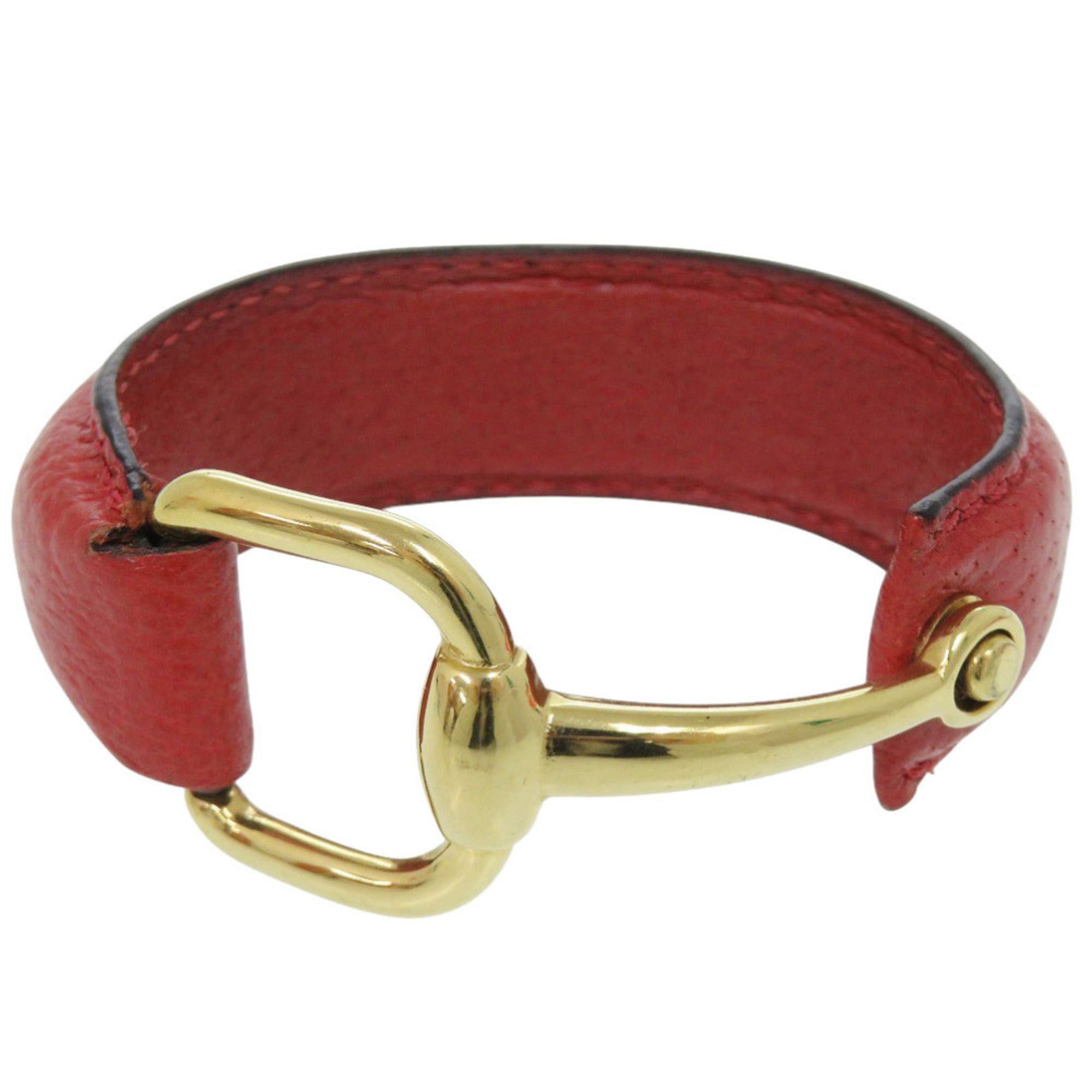 Gucci Excellent condition Gucci Horsebit leather red bangle, red, 0774 Size ONE SIZE - 1 Thumbnail