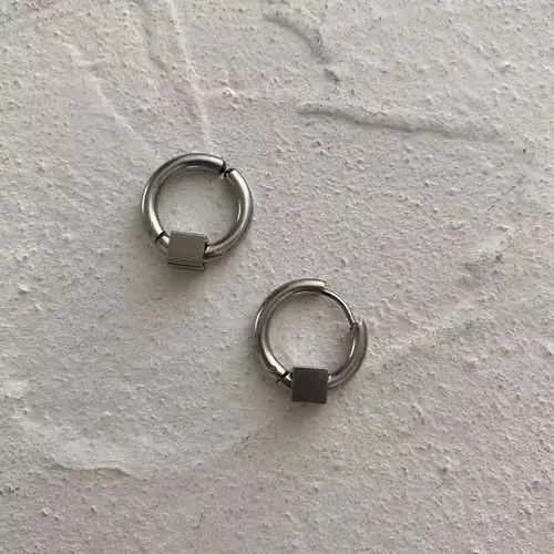 Other silver vintage cube ring earrings Size ONE SIZE - 4 Thumbnail