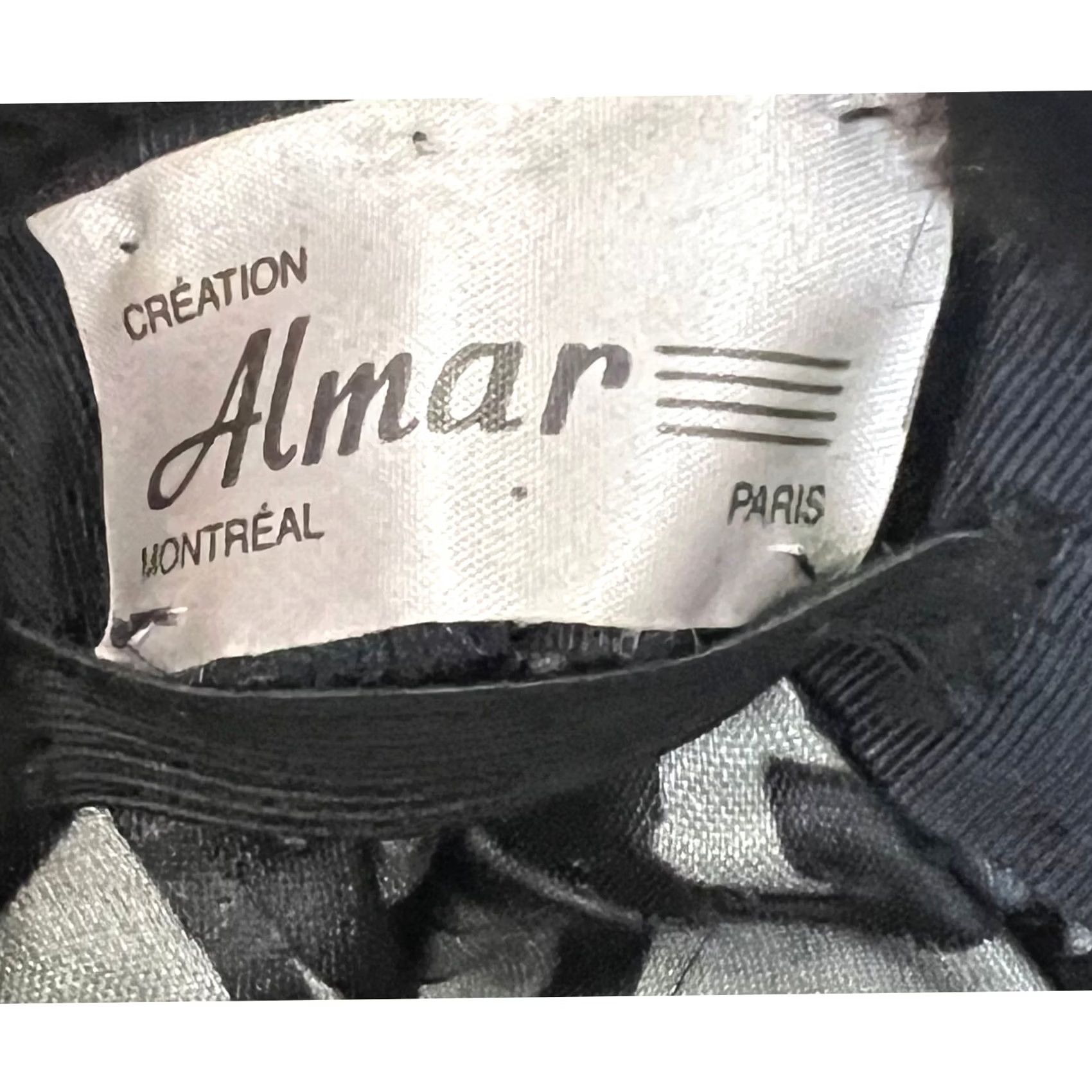 Walmart VINTAGE Almar Creation Fur Hat Women Black One Size Winter Women Black Fur Hat Vintage Size ONE SIZE - 7 Thumbnail