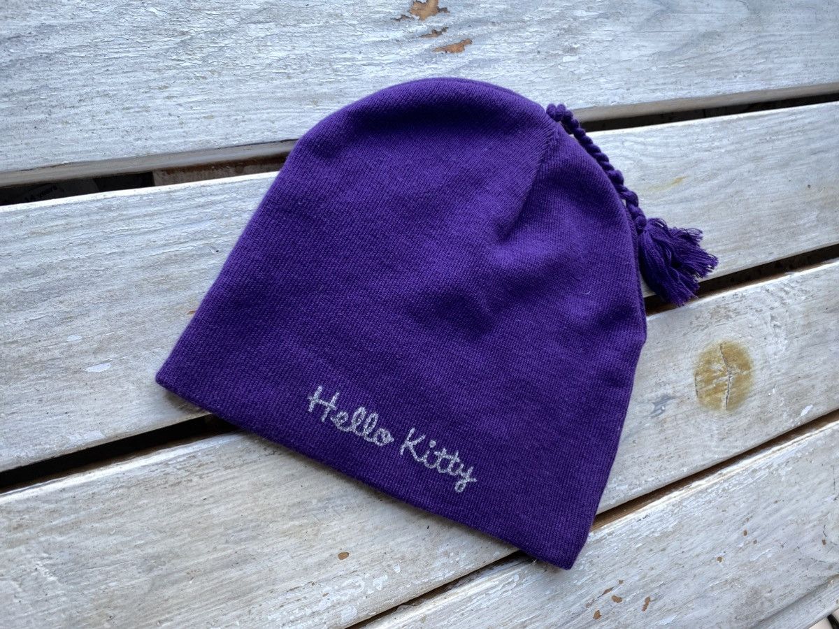 Anime × Japanese Brand Hello Kitty Purple Lil Peep Cotton Y2K Beanie Size ONE SIZE - 2 Thumbnail