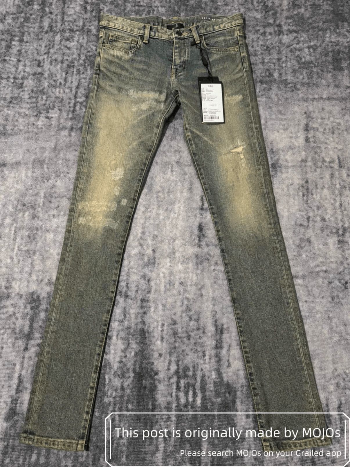 Saint Laurent Paris Sz 27 Saint Laurent Paris 13AW MudWash Destory Denim mojos4 Size US 27 - 1 Thumbnail