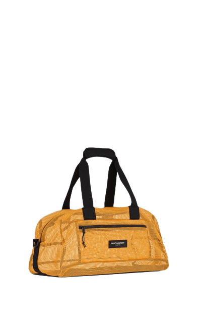 Saint Laurent Paris o1bcso1str1225 Size: OS/Slp Duffle In Mesh in Yellow Size ONE SIZE - 3 Thumbnail