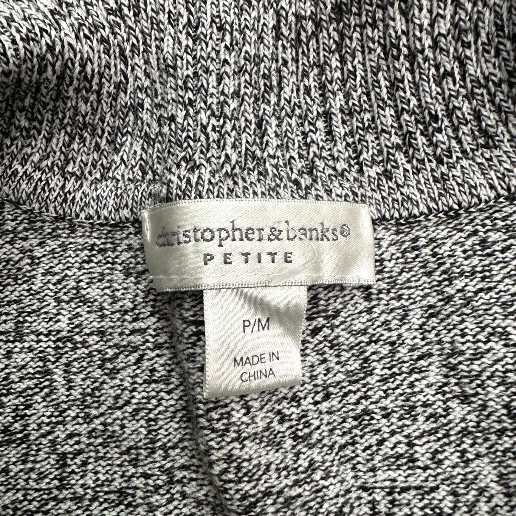 Vintage CHRISTOPHER & BANKS Cowl Neck Pullover Sweater Womens Petite Medium Gray Cotton Breathable Lightweight Casual Size M / US 6-8 / IT 42-44 - 7 Thumbnail