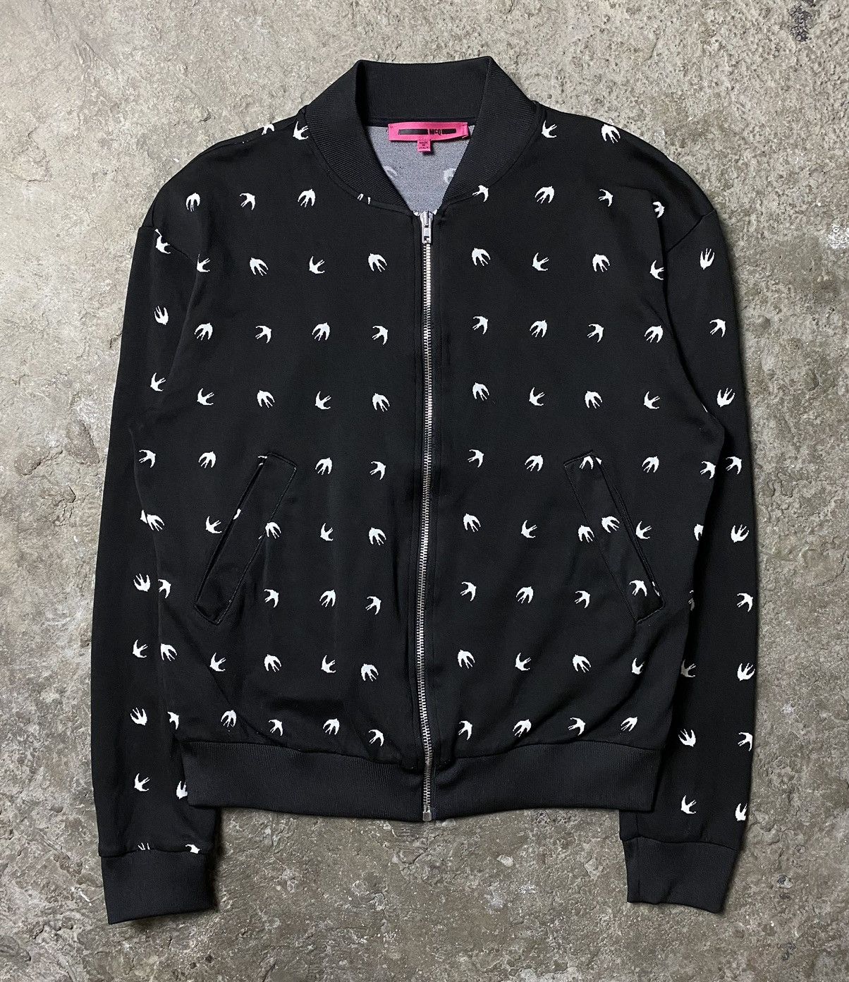 Image of Mcq By Alexander Mcqueen Micro Swallow Bomber in Black, Women's (Size Small)