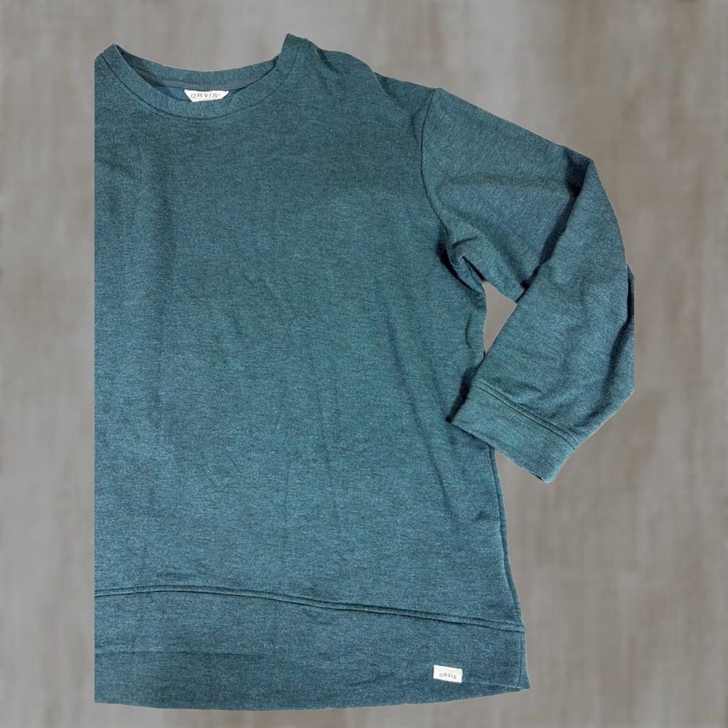 Orvis VINTAGE Orvis Men’s XXL Polyester Crewneck Pullover Sweatshirt Lightweight Green Size US XXL / EU 58 / 5 - 1 Thumbnail