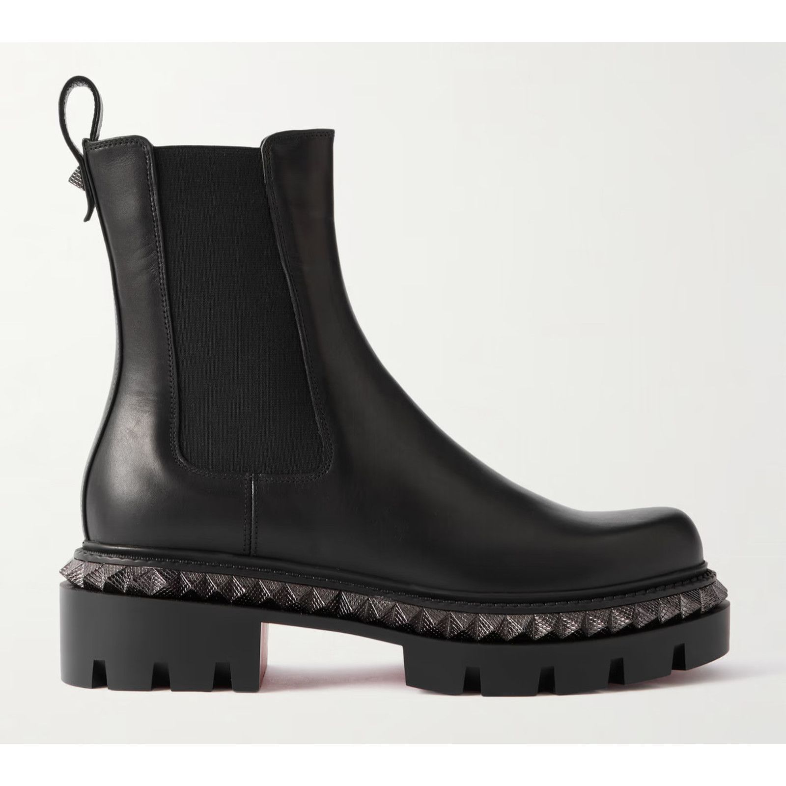 Christian Louboutin Christian Louboutin Black Calf Chelsea Lug Ankle Boot 39 Size US 8 / IT 38 - 3 Thumbnail