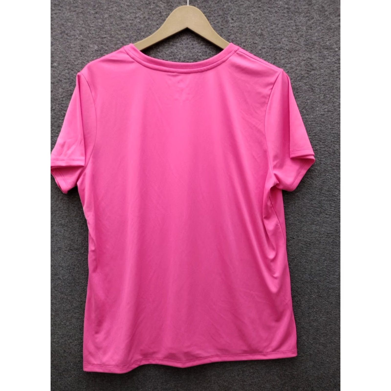 Hanes Hanes Cool Dry Short Sleeve Men's T-Shirt Hot Pink 2-Pack XL Crew Neck Pullover 100% Polyester Workout Sports Activewear Right? Size US XL / EU 56 / 4 - 2 Thumbnail