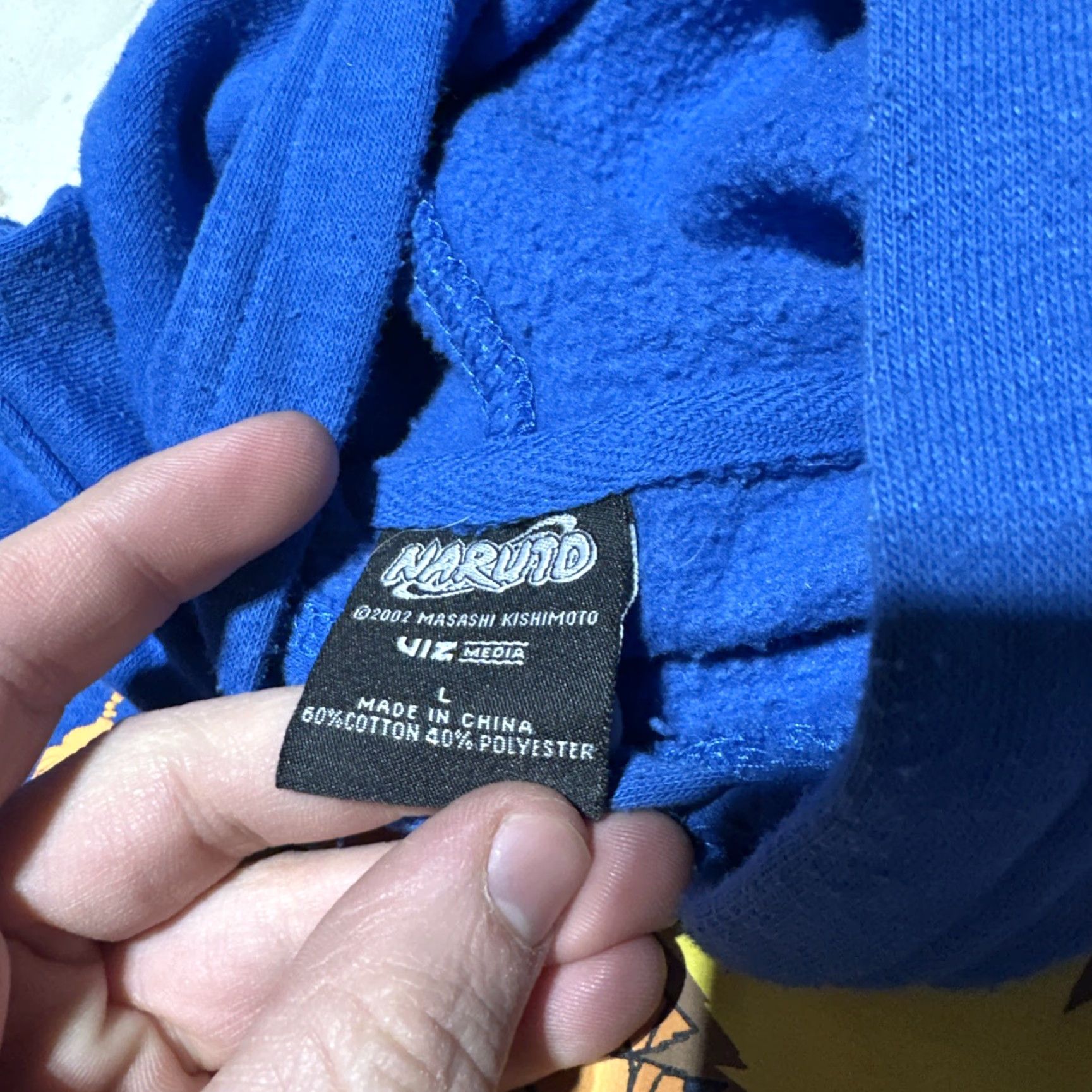 Vintage VINTAGE Naruto Hoodie Sweatshirt Pullover Hooded Graphic Print Blue L Teens Men/Women? Size US L / EU 52-54 / 3 - 4 Thumbnail