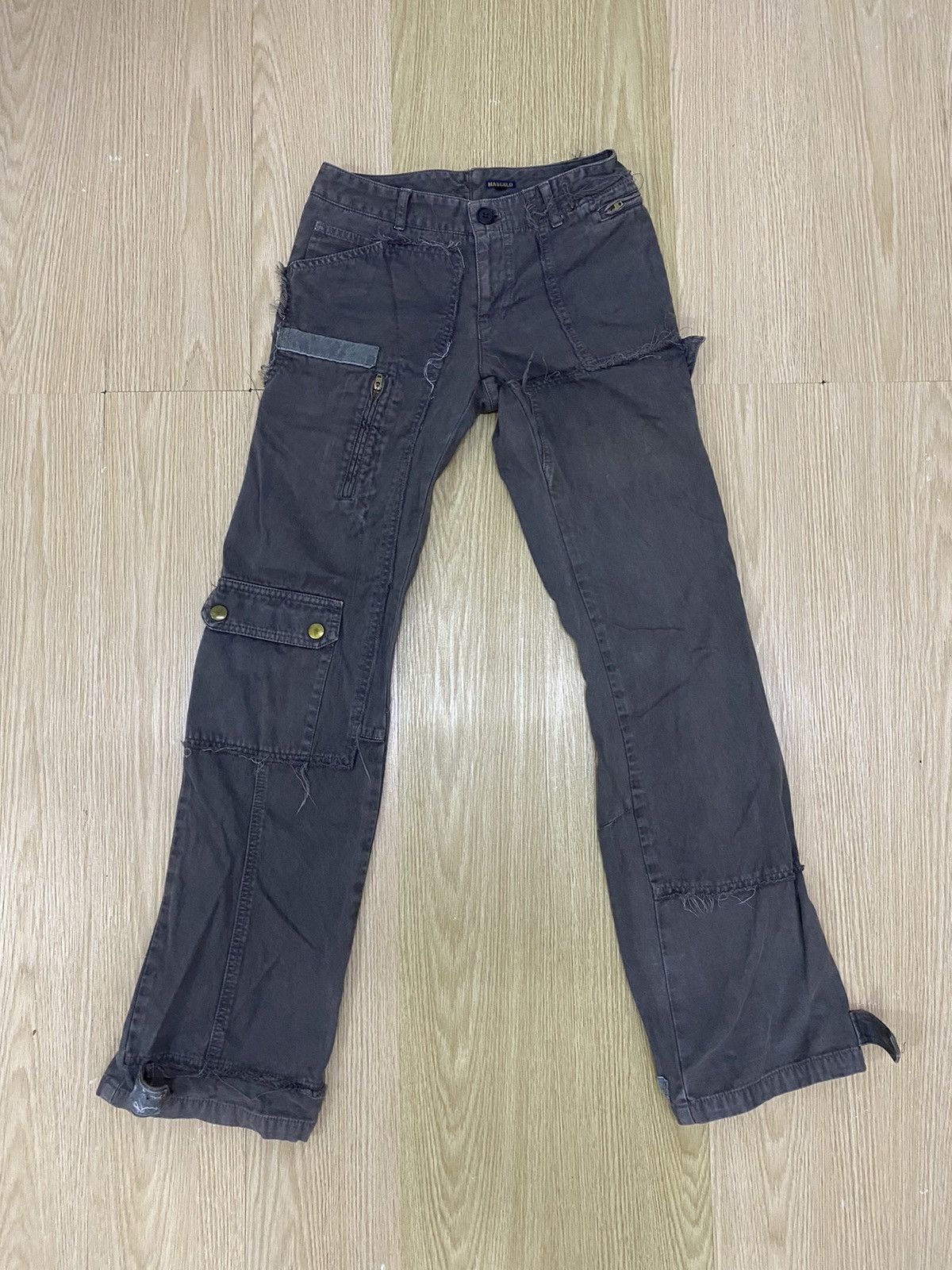 Japanese Brand × Vintage Vintage Masculo patches distress flare pant Size 27" / US 4 / IT 40 - 1 Thumbnail