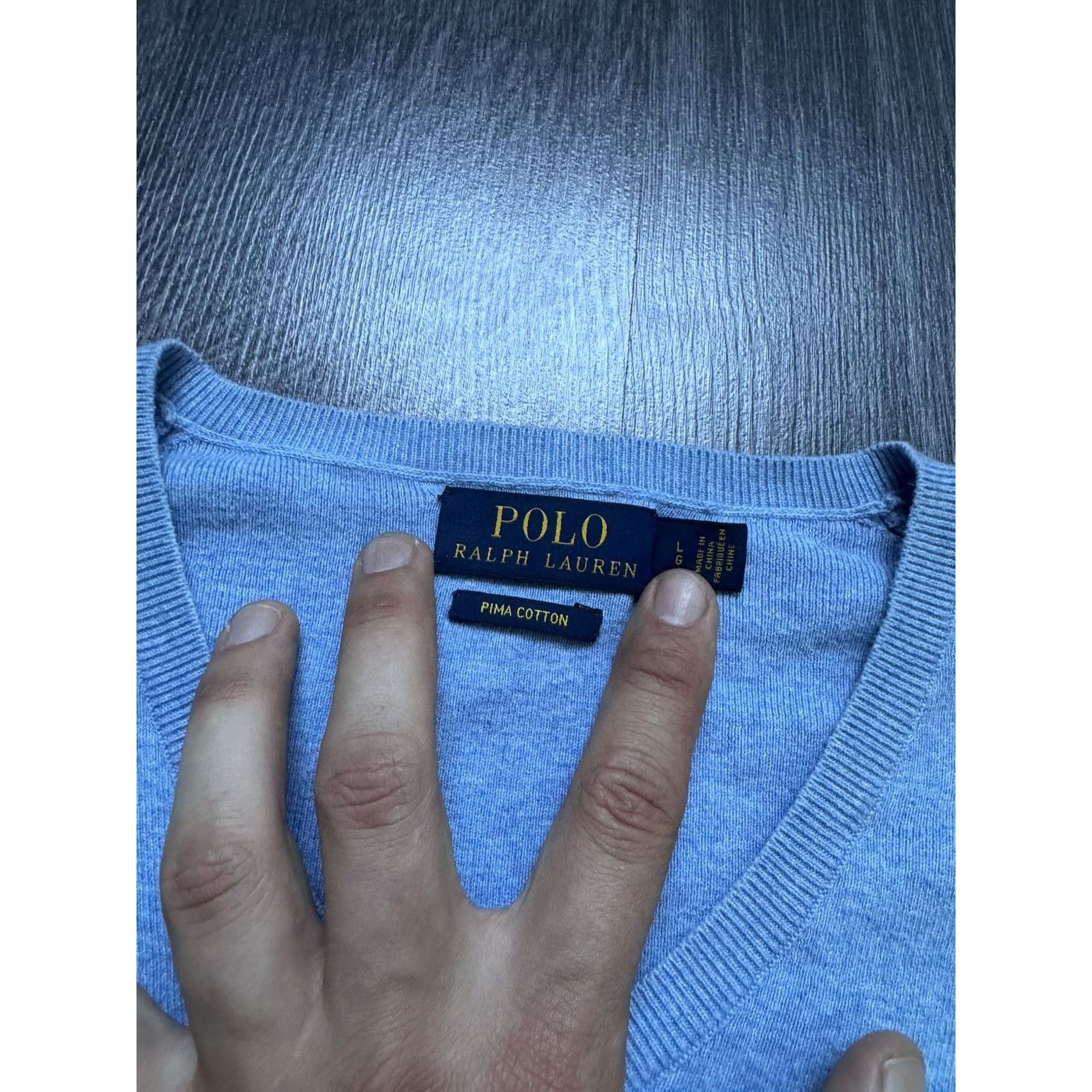 Polo Ralph Lauren × RRL Ralph Lauren × Vintage Vintage Polo Blue Classic Sweater Size US L / EU 52-54 / 3 - 3 Thumbnail