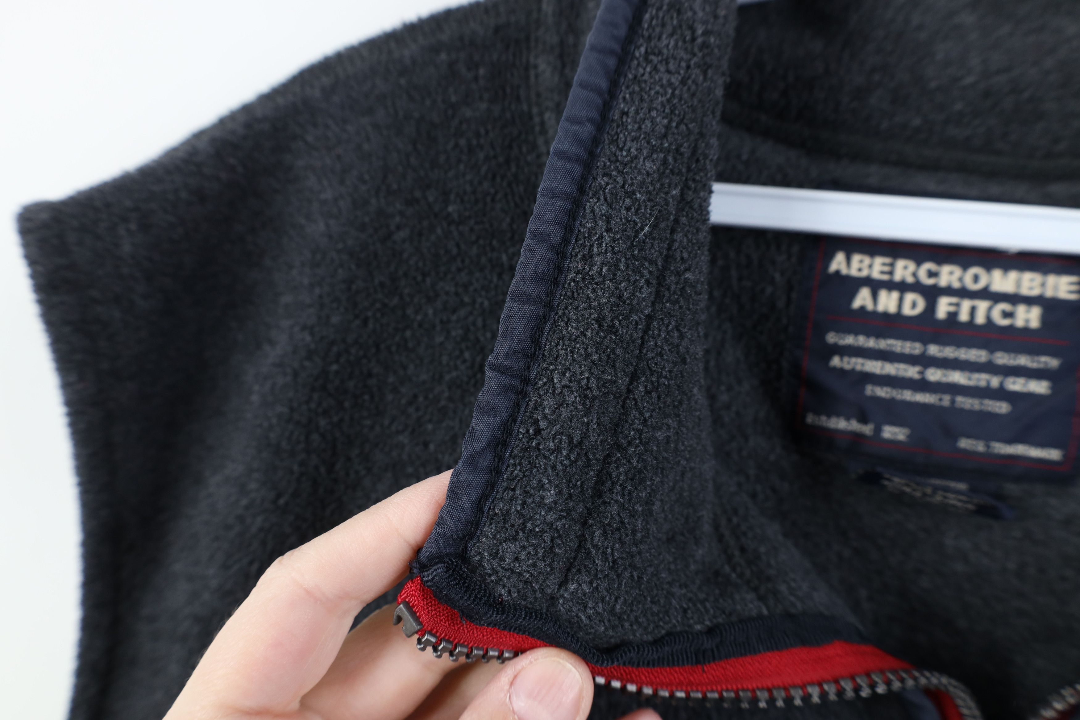 Abercrombie & Fitch Vintage 90s Abercrombie & Fitch Fleece Vest Jacket Gray Size US L / EU 52-54 / 3 - 7 Thumbnail