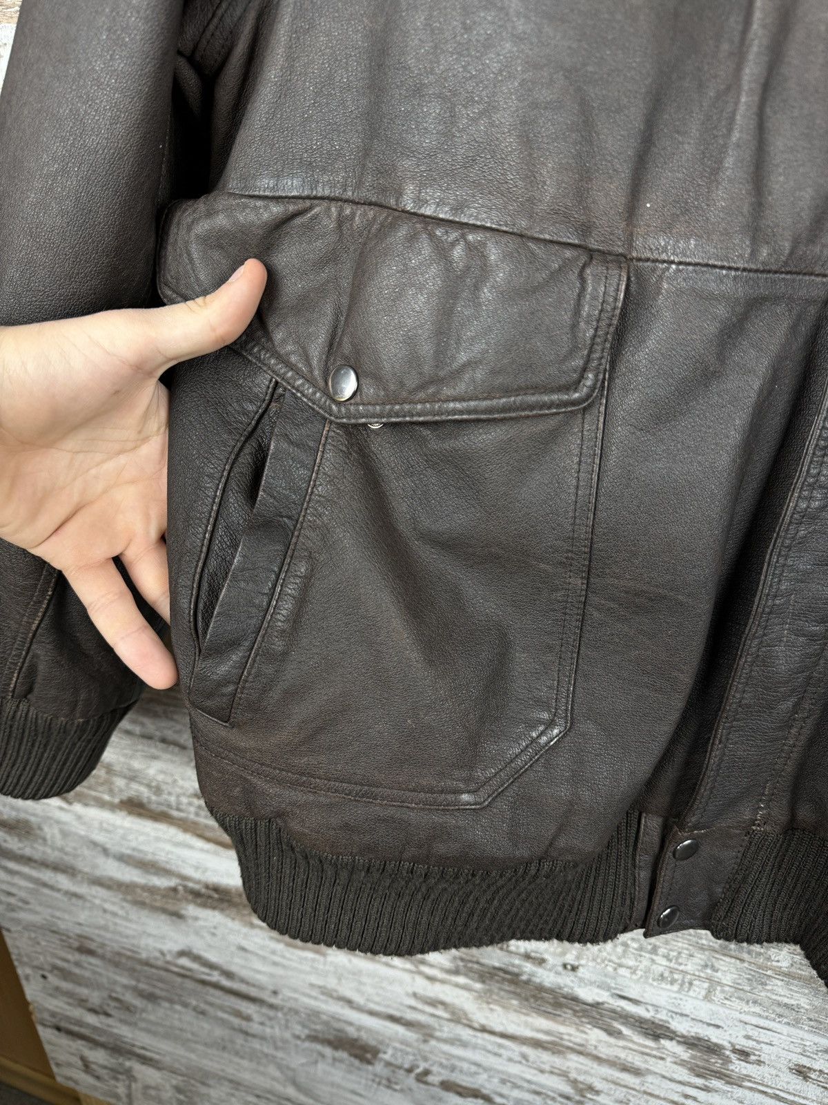 Other Mens Vintage brown George Leather bombers jacket y2k rare Size US XL / EU 56 / 4 - 7 Thumbnail