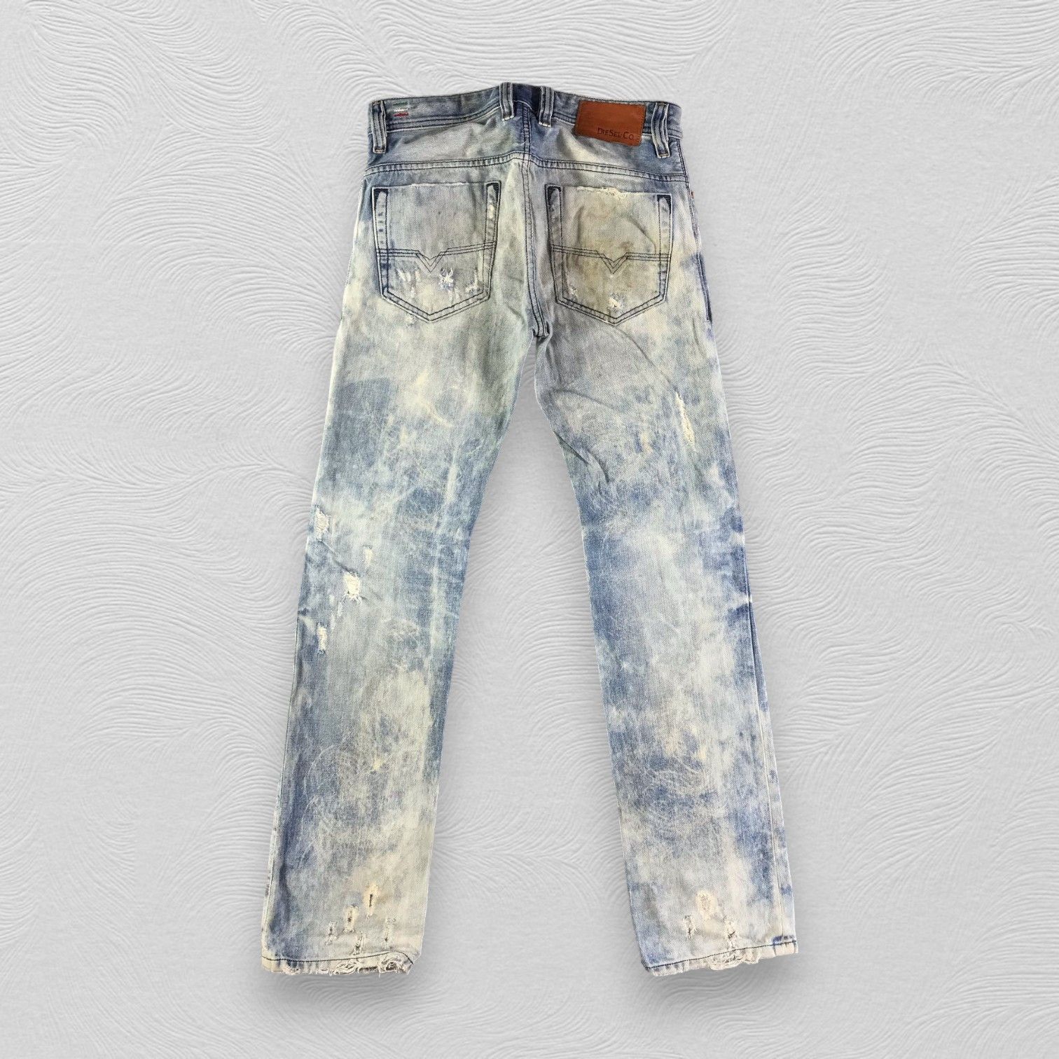 Diesel Ripped Jeans Faded Blue Denim KJ2885
