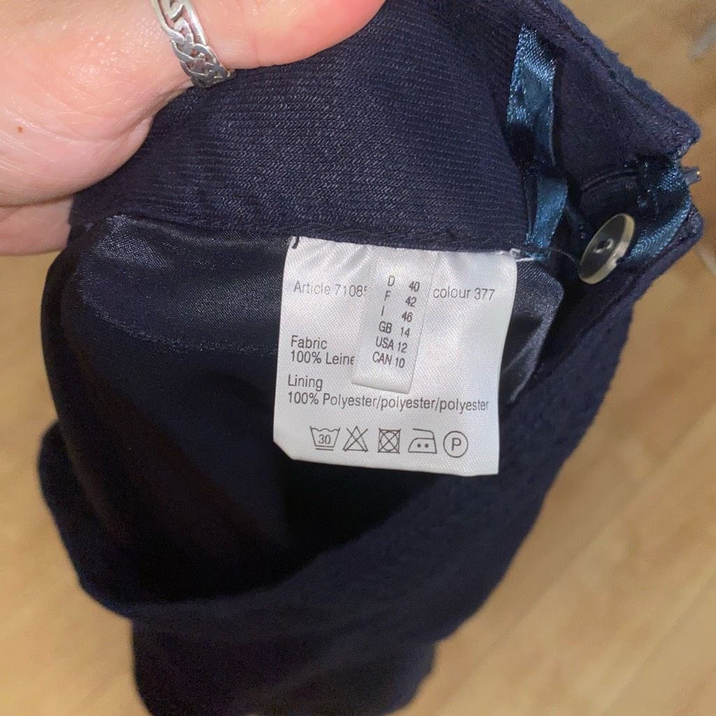 Other More & More NWT Navy Blue A-Line Skirt, Italian, Sz 12 Size 34" / US 12 / IT 48 - 3 Thumbnail