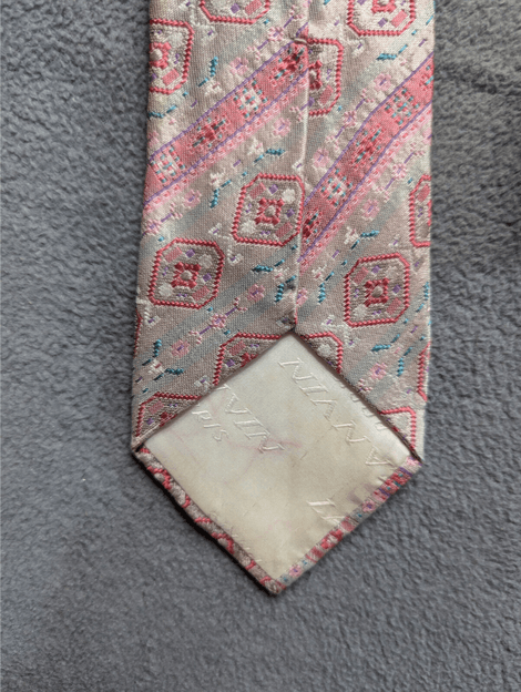 Lanvin Vintage LANVIN Paris Silk Tie pink clay pattern Size ONE SIZE - 8 Thumbnail