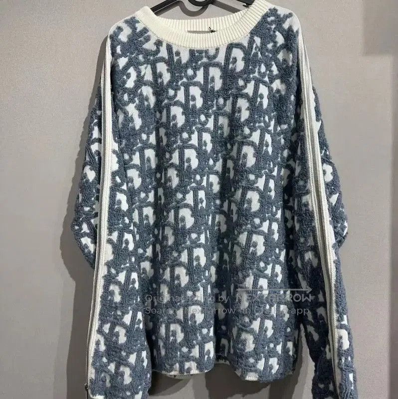 Dior Dior Men's Light Blue Cotton Blend Pullover . Size US M / EU 48-50 / 2 - 1 Thumbnail