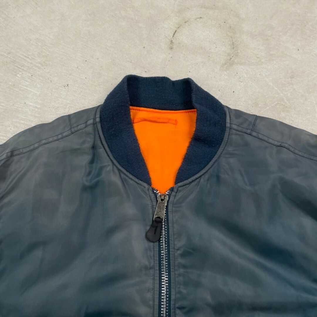 Alpha Industries Reversible 90s MA-1 Bomber jkt US army navy military usa Size US L / EU 52-54 / 3 - 7 Thumbnail