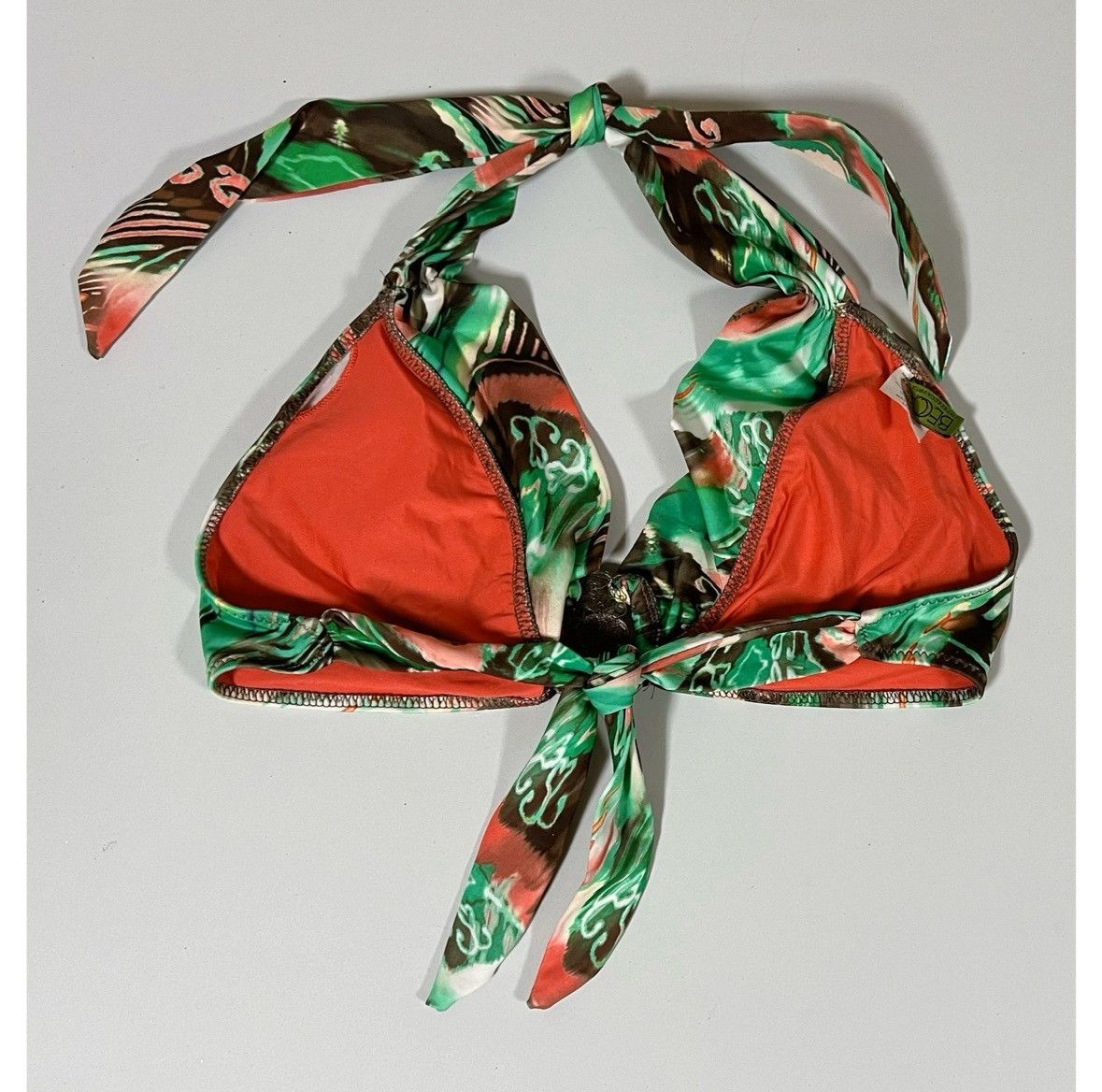 Other Green Brown Beaded Patterned Bikini Top Bathing Suit Size L🤎 Size L / US 10 / IT 46 - 4 Thumbnail