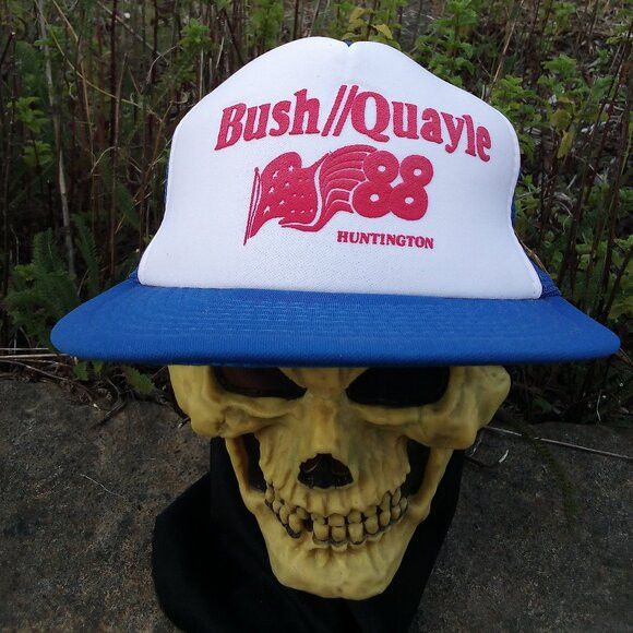 Vintage DS Vintage Bush/Quayle 1988 Snap Back Trucker Hat Cap Size ONE SIZE - 1 Thumbnail