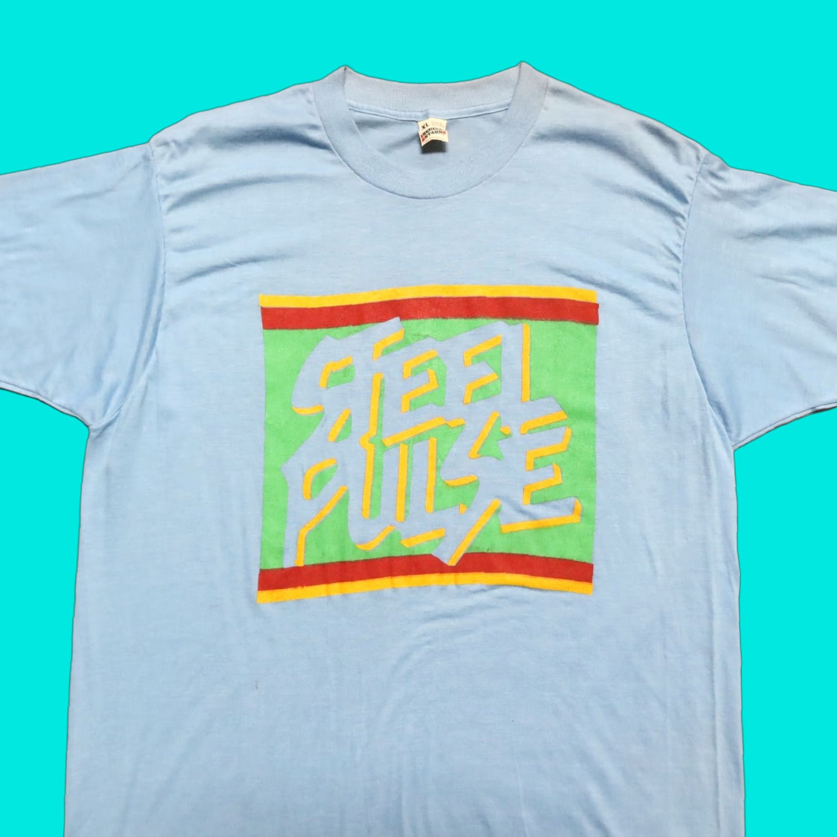 Vintage VINTAGE Steel Pulse Reggae Band Shirt Screen Stars XL Blue Mens T-Shirt Power? Size US XL / EU 56 / 4 - 1 Thumbnail