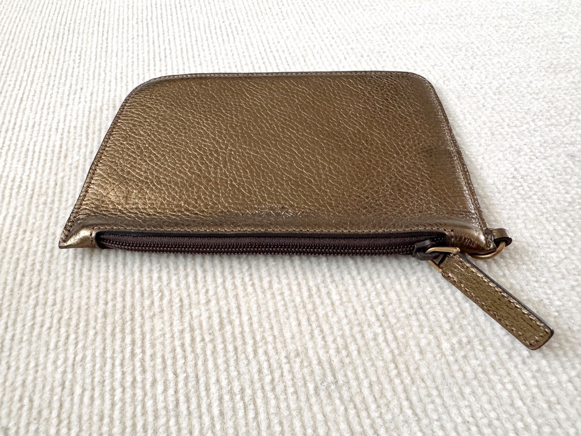 Yves Saint Laurent Yves Saint Laurent YSL Unisex Gold Leather Pouch Case Size ONE SIZE - 2 Thumbnail