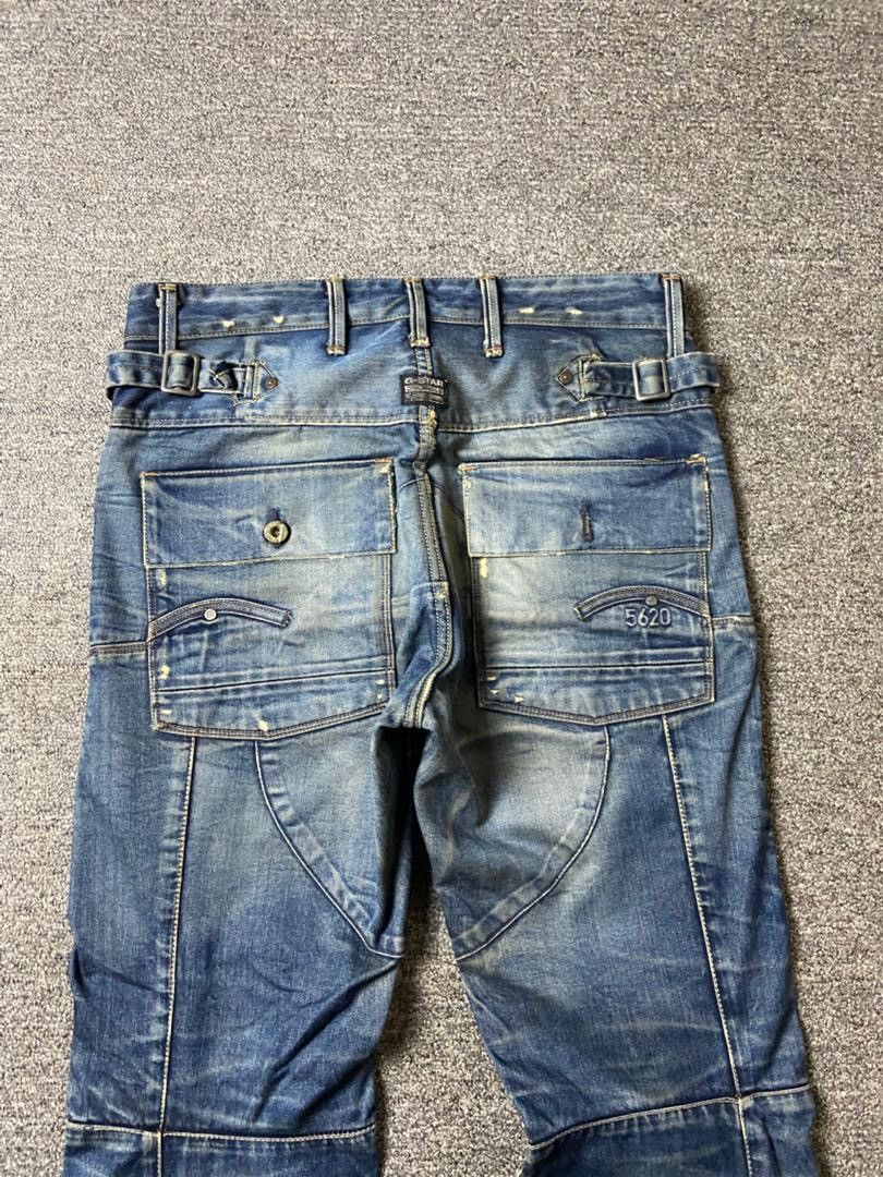 G-Star Vintage G-Star Raw Denim Distressed Jeans (135) Size US 33 - 3 Thumbnail