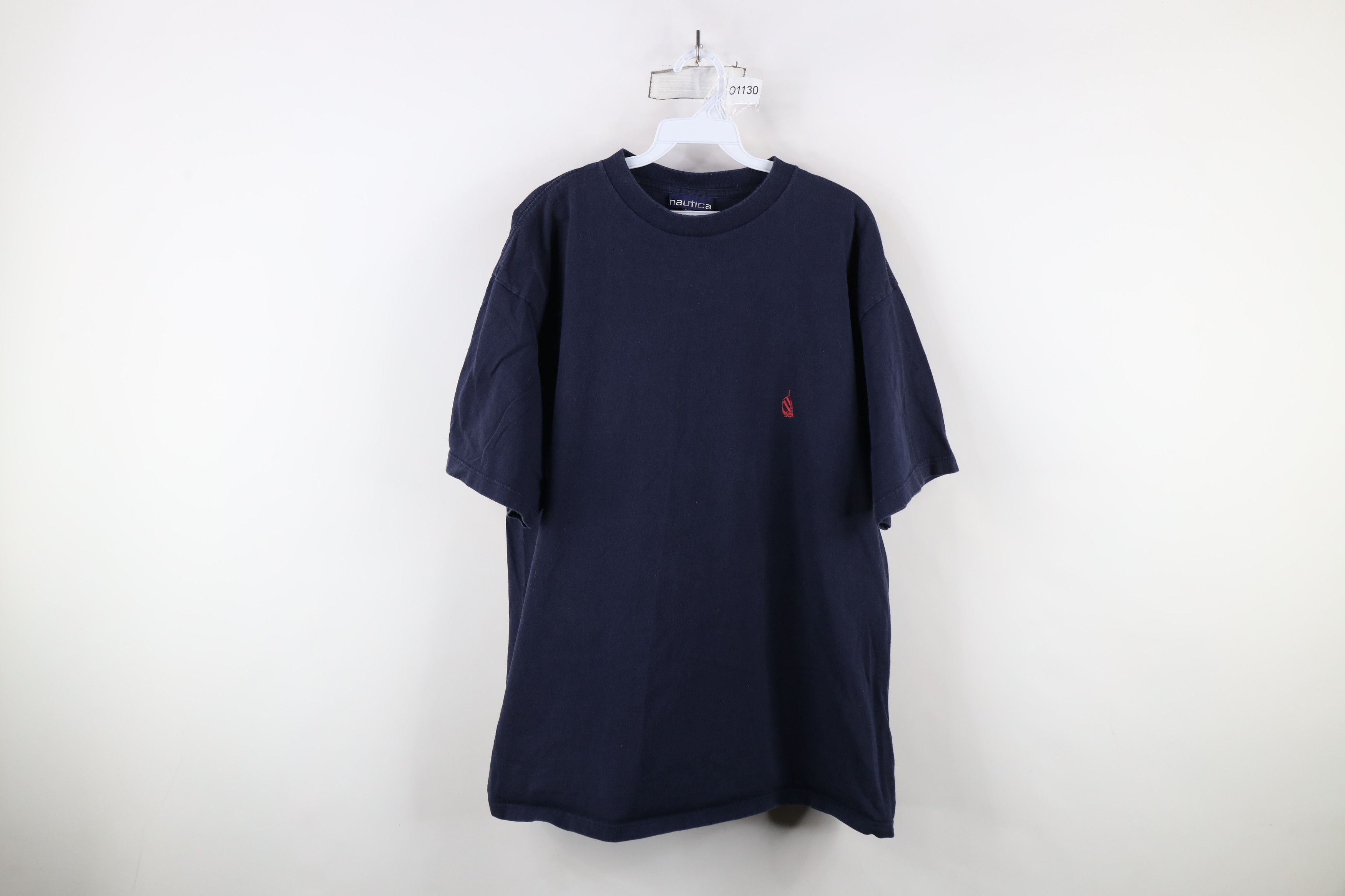 Nautica × Vintage Vintage 90s Nautica Short Sleeve T-Shirt Blue Cotton USA Size US XL / EU 56 / 4 - 1 Thumbnail