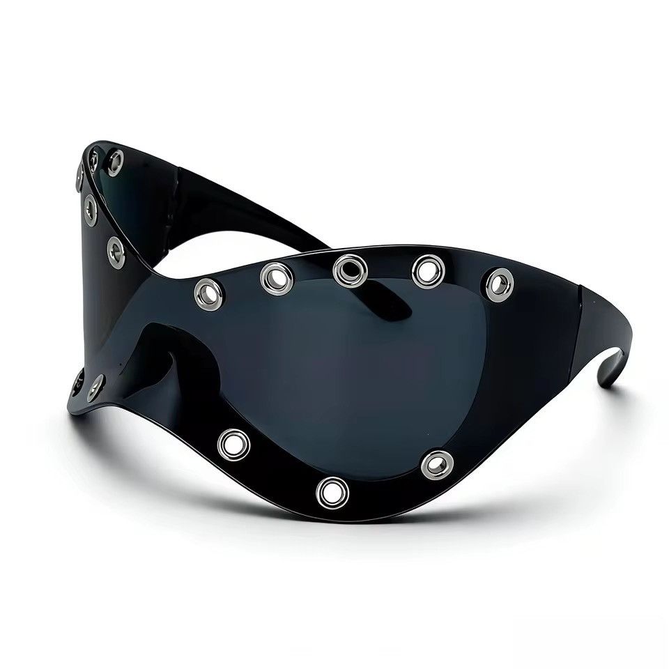 Other Streetwear Rivets Metal Y2k Punk Unisex Sunglasses Size ONE SIZE - 3 Thumbnail
