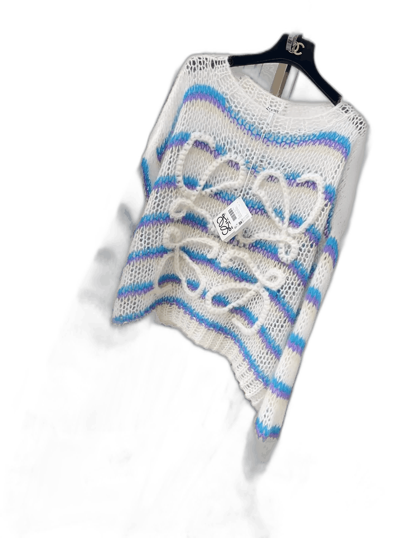 Loewe Loewe Striped Mohair Knit Sweater Top Size S / US 4 / IT 40 - 1 Thumbnail