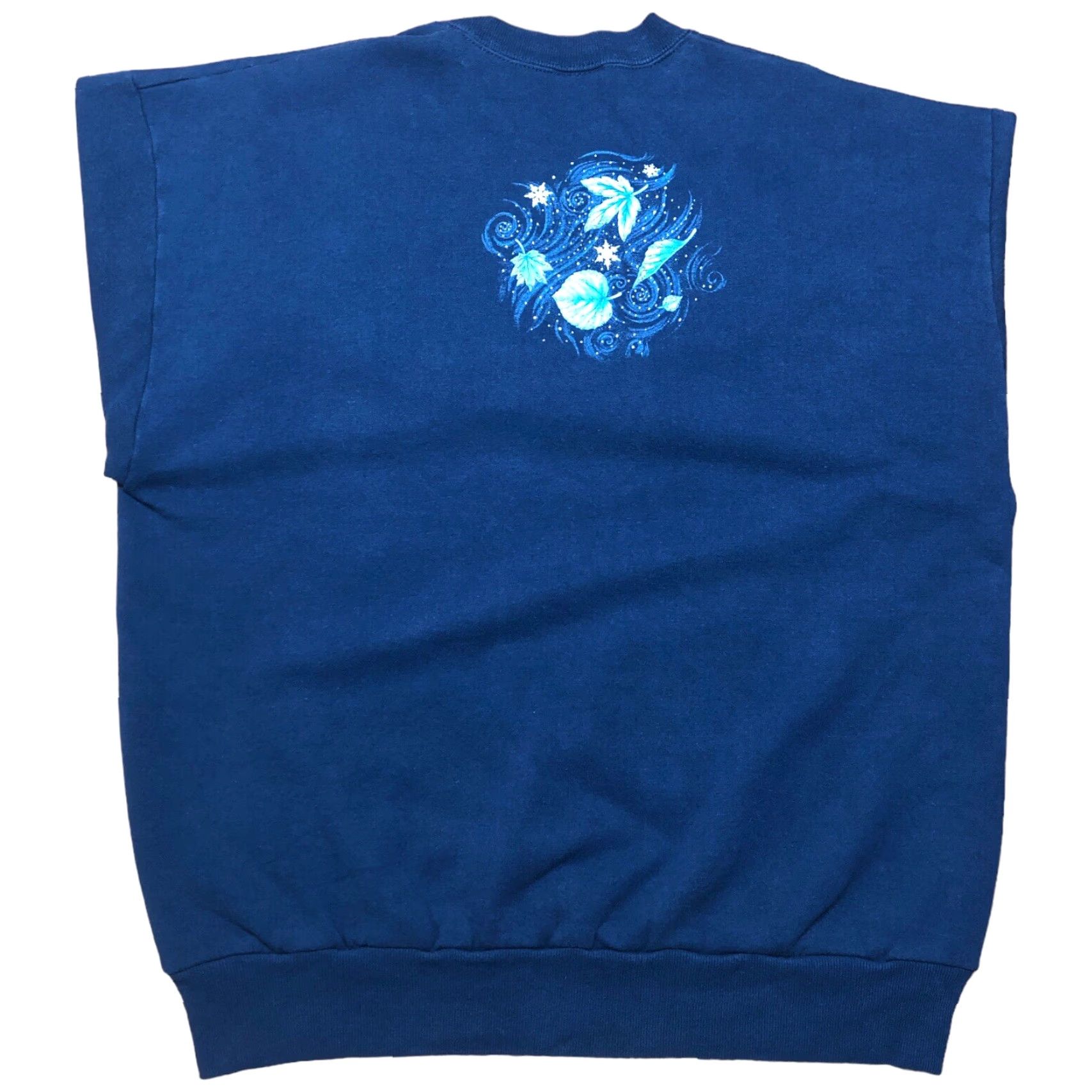 Vintage VINTAGE Morning Sun Forrer Sweatshirt Womens XL Blue Snow Leaves Winter 90s Graphic Print Pullover Crew Neck Size XL / US 12-14 / IT 48-50 - 3 Thumbnail