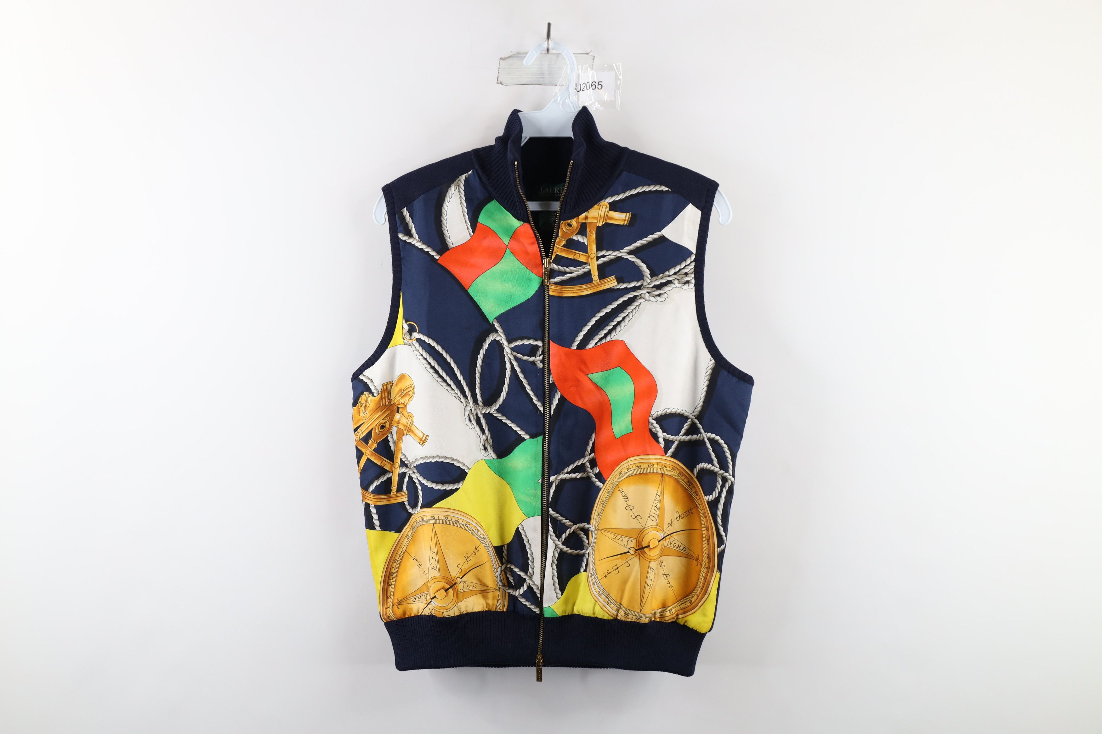 Vintage 90s Ralph Lauren Quilted Nautical Boat Vest Jacket