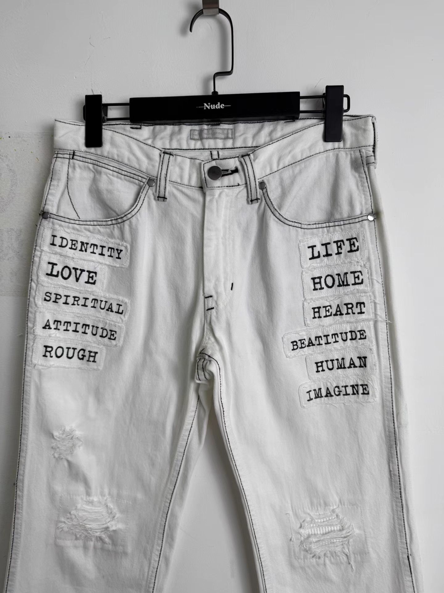 Number (N)ine Number (n)ine 01SS Patchwork Denim Jeans K20 Size US 28 / EU 44 - 2 Thumbnail