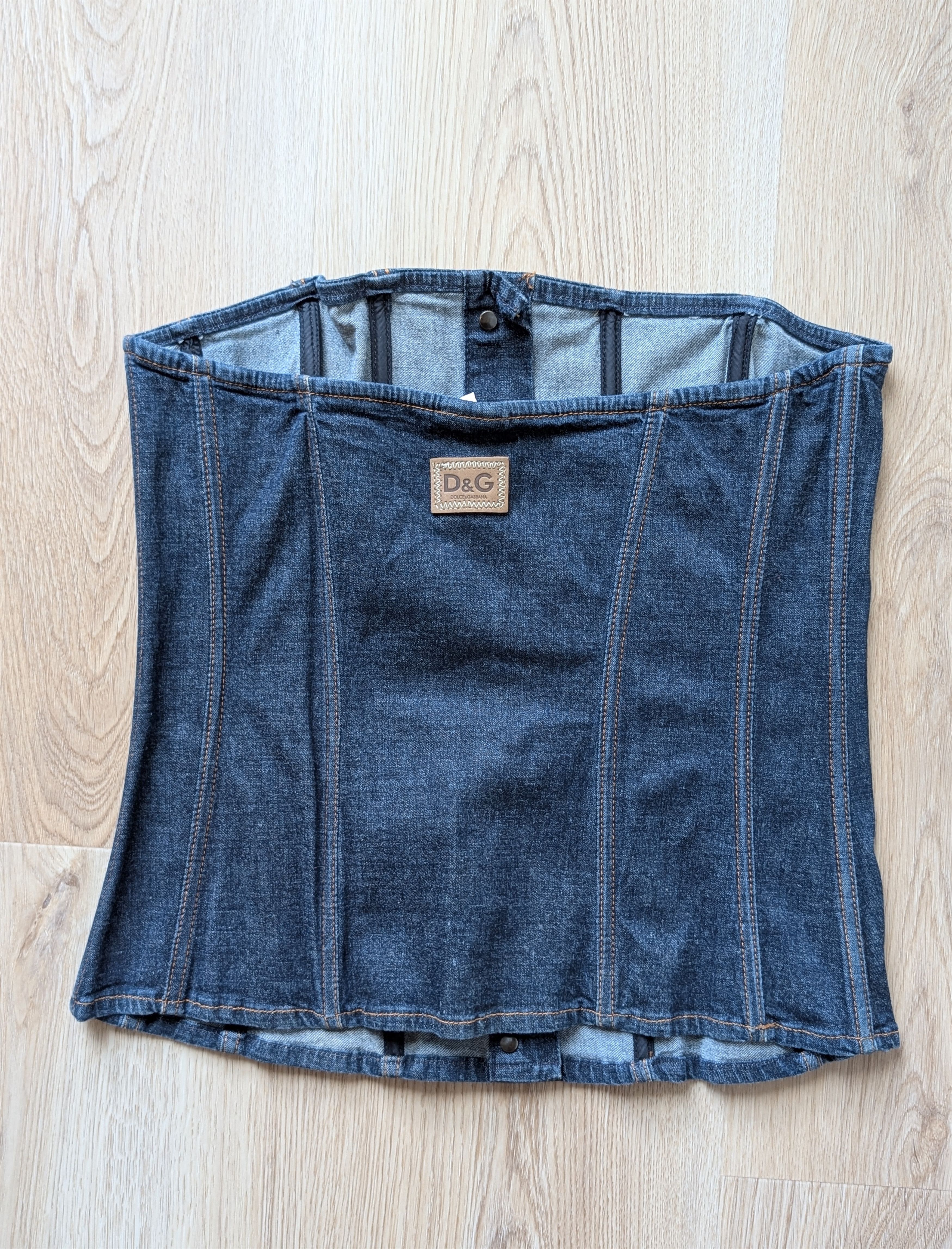 Dolce & Gabbana Dolce & Gabbana Denim Corset Size L / US 10 / IT 46 - 3 Thumbnail
