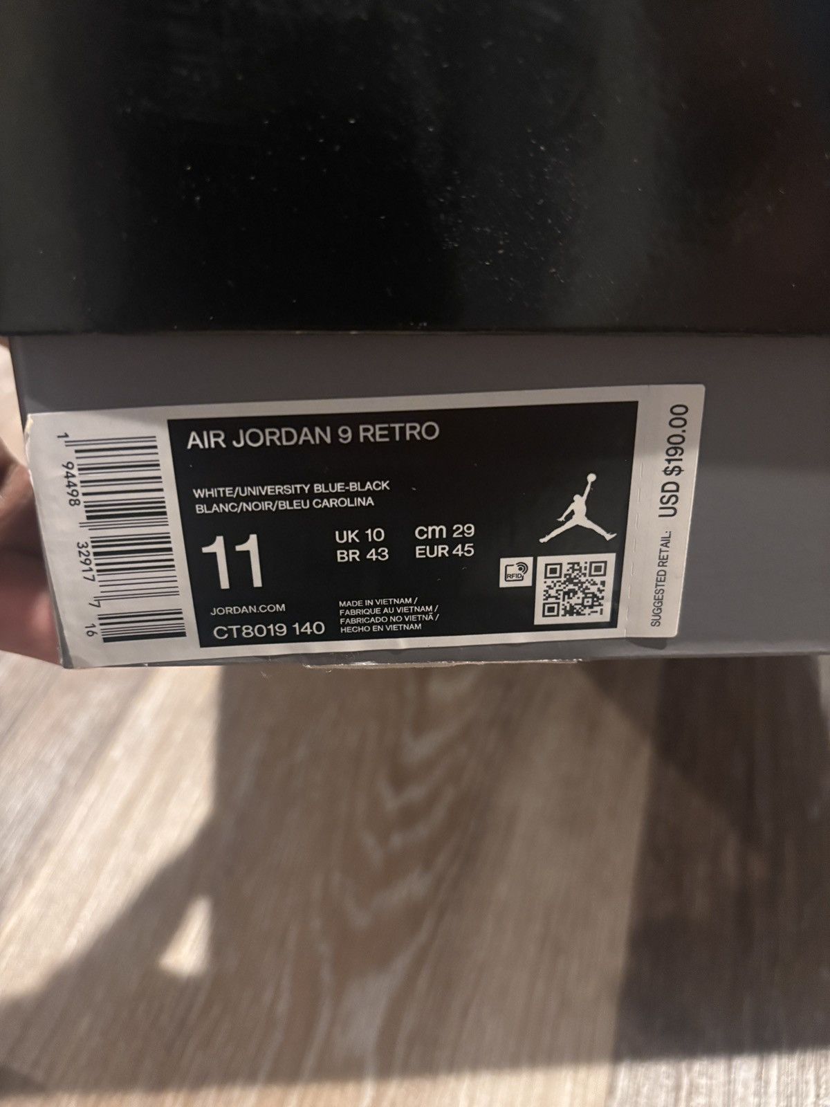 Jordan Brand Jordan 9 University Blue Size US 11 / EU 44 - 5 Thumbnail