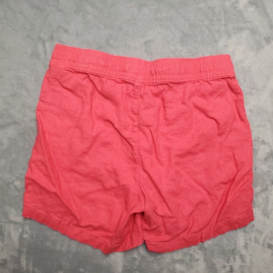 Nautica Nautica Shorts Womens Small Pink Linen Blend Elastic Waist Drawstring Comfort Size 28" / US 6 / IT 42 - 5 Thumbnail