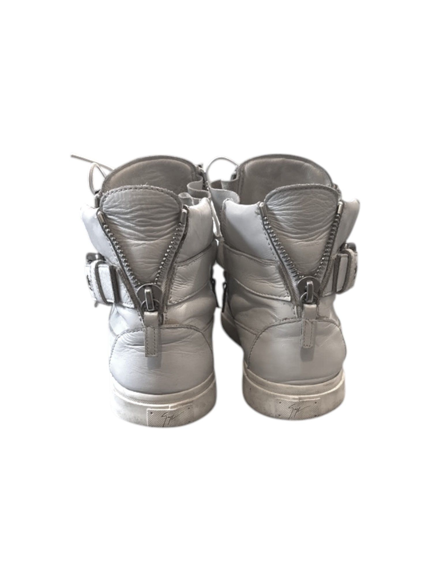 Giuseppe Zanotti Giuseppe Zanotti White Chain Hi Top Sneakers, Mid 2010s Size US 7 / EU 40 - 3 Thumbnail
