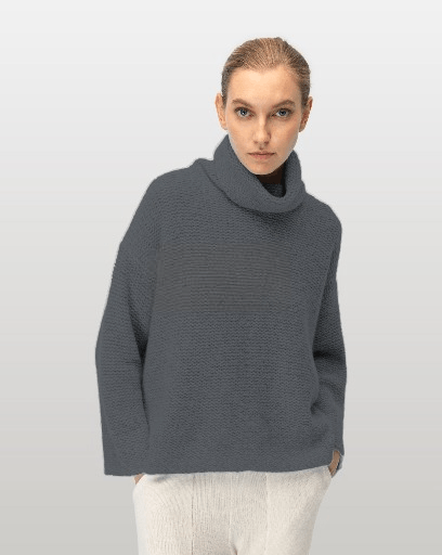 Designer LU REN Grey Cashmere Filament Silk Knit Sweater Jumper XS Size XS / US 0-2 / IT 36-38 - 5 Thumbnail